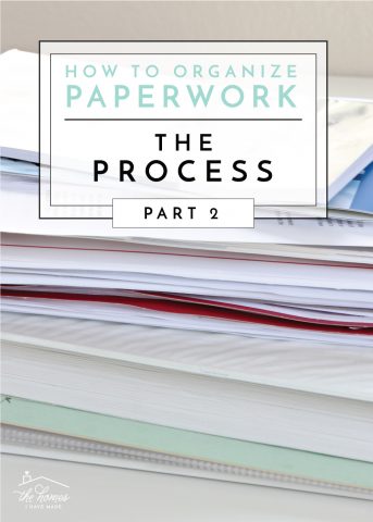 This easy and systematic process will help you sort through and create order of all the paperwork in your home!