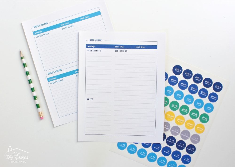 Save time and stress by planning out your monthly meal plan with The Ultimate Magnetic Menu Board Printable Kit - it includes everything you need to plan your meal and organize your recipes!