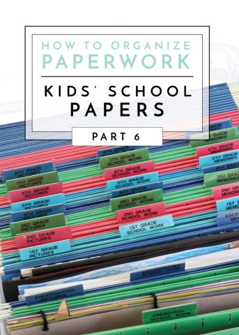 From permission slips to art projects, pictures and memories, get lots of ideas for organizing, sorting and storing kids paperwork!