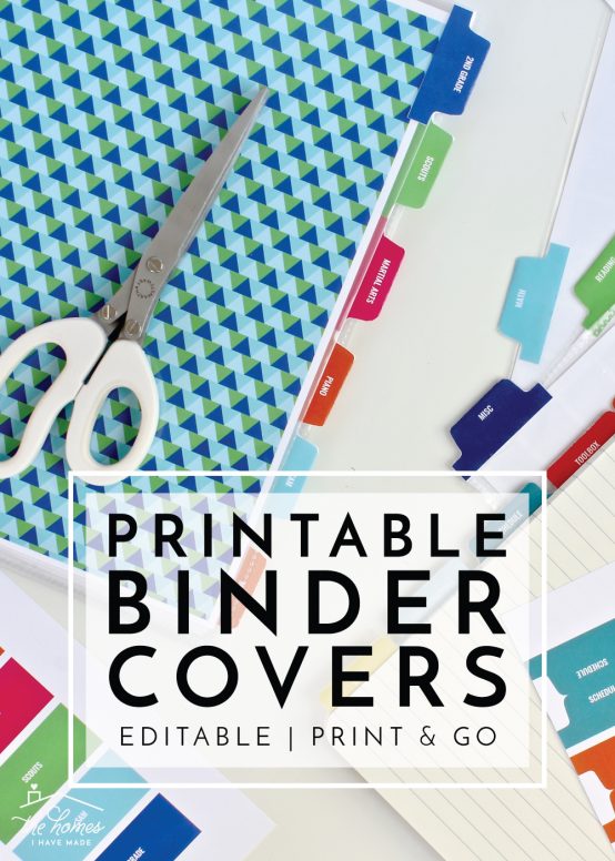 Customize your binders and back-to-school supplies with Printable Binder Covers, Dividers, and Tabs!