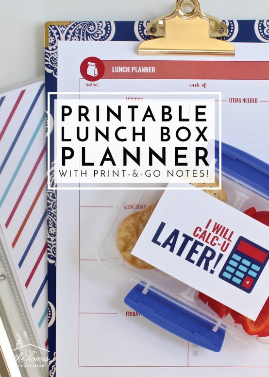 Need help planning and preparing a year's worth of school lunches? This Printable Lunch Box Planner and Lunch Notes are sure to make the task quicker and easier!