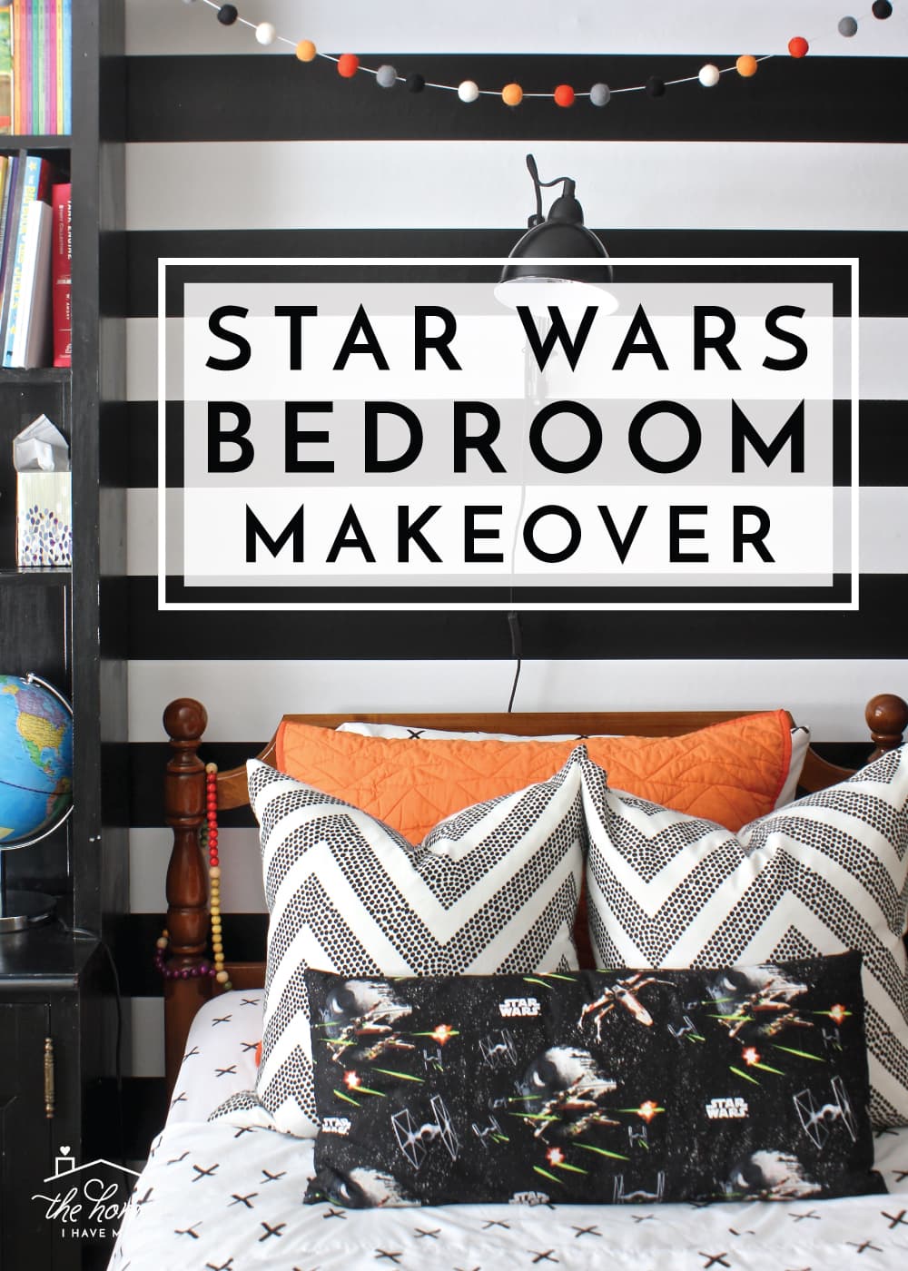 With simple touches and inexpensive DIY projects. this Star Wars Bedroom is perfect for the ultimate Star Wars fan!