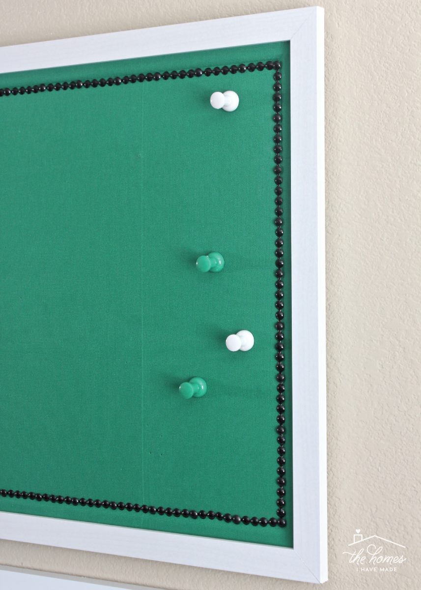 DIY Nailhead Trim Bulletin Board - The Homes I Have Made
