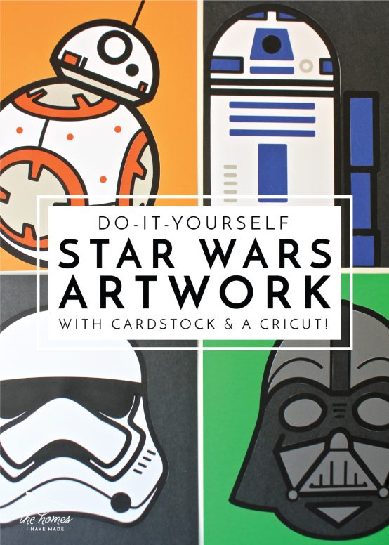 Learn how to make this DIY Star Wars Art with a Cricut Explore and cardstock!