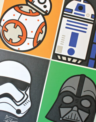 Learn how to make this DIY Star Wars Art with a Cricut Explore and cardstock!