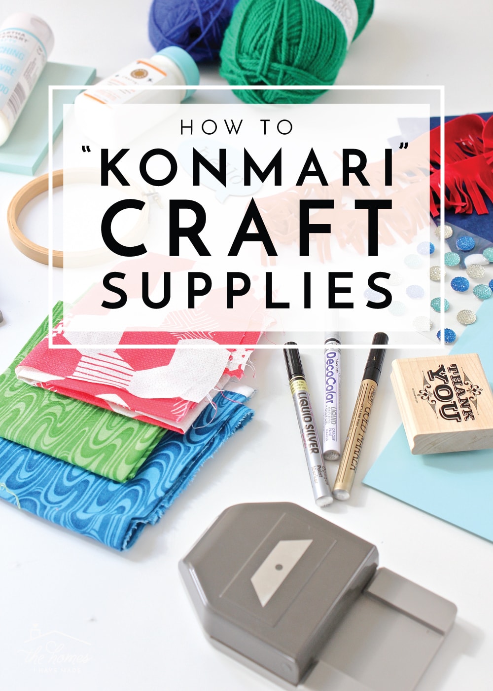 By their very nature, craft supplies "spark joy," so how do you determine what to keep and what to purge? Use these tips for how to KonMari craft supplies!