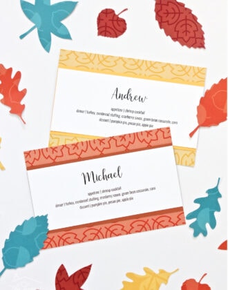 Get your Thanksgiving table ready in a snap with this printable kit full of printable Thanksgiving place cards, menu cards, thankful cards, patterns and more!