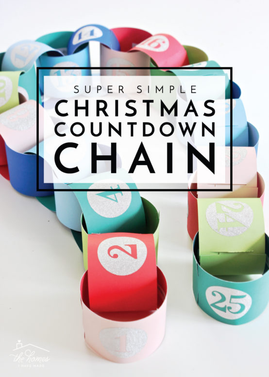 Countdown the days until Christmas (and do some fun holiday activities along the way!) with this easy DIY Christmas Countdown Chain!