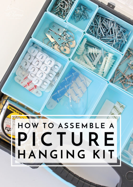 Keep everything you need to hang art, pictures, and frames handy in this simple Picture Hanging Kit!