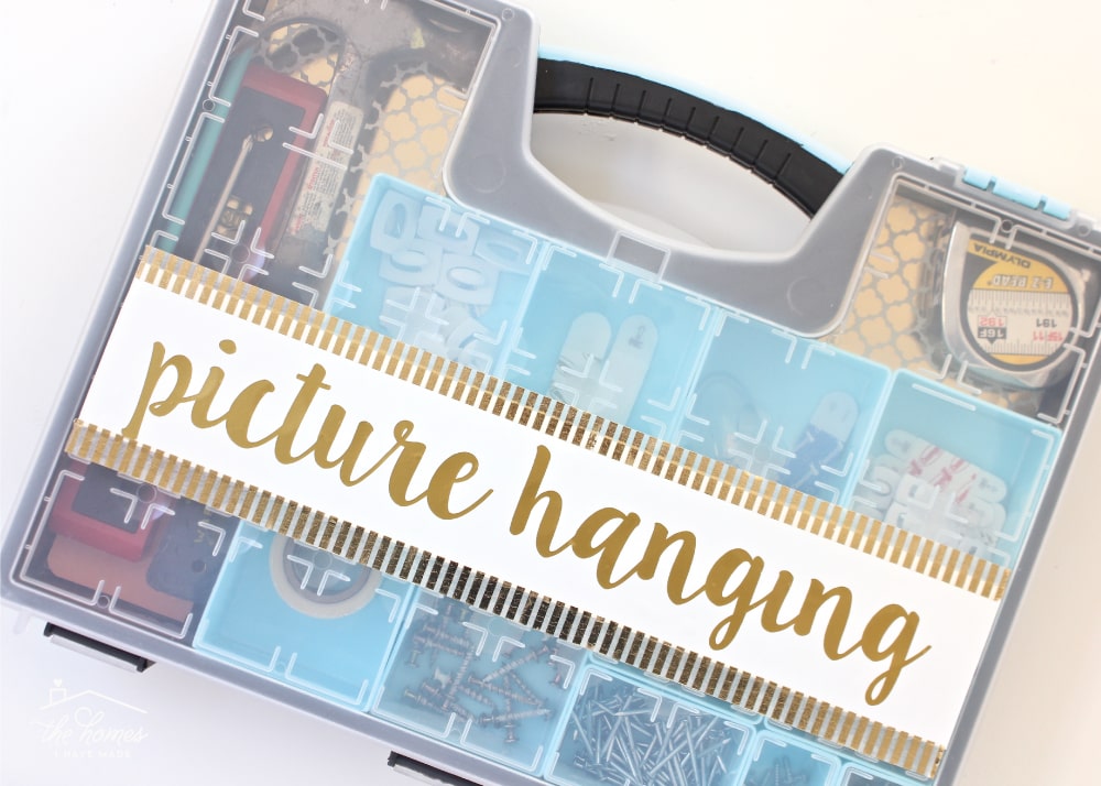 Keep everything you need to hang art, pictures, and frames handy in this simple Picture Hanging Kit!