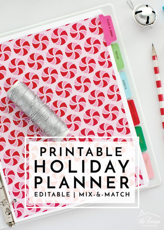 Get ready to have your most organized Christmas ever with this comprehensive, fully editable, mix-and-match Printable Holiday Planner!