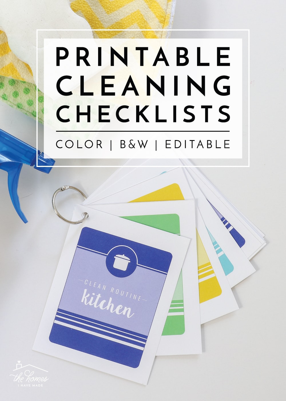 Streamline and organize your Spring Cleaning (or everyday cleaning!) with these editable and printable Cleaning Checklist Cards1