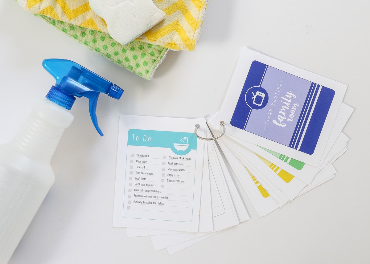 Streamline and organize your Spring Cleaning (or everyday cleaning!) with these editable and printable Cleaning Checklist Cards1