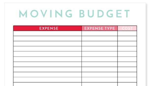 Moving Plan Template from thehomesihavemade.com
