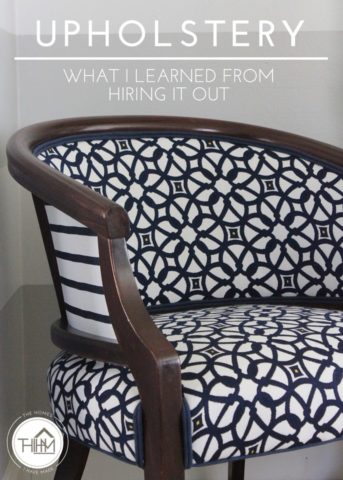 Upholstery - What I Learned From Hiring It Out