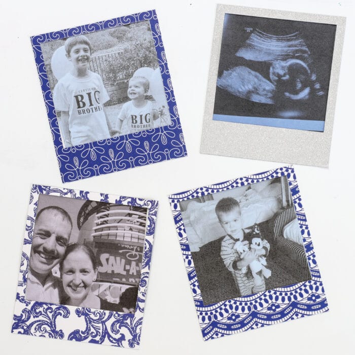 Polaroid Picture Frames made with a Cricut machine.