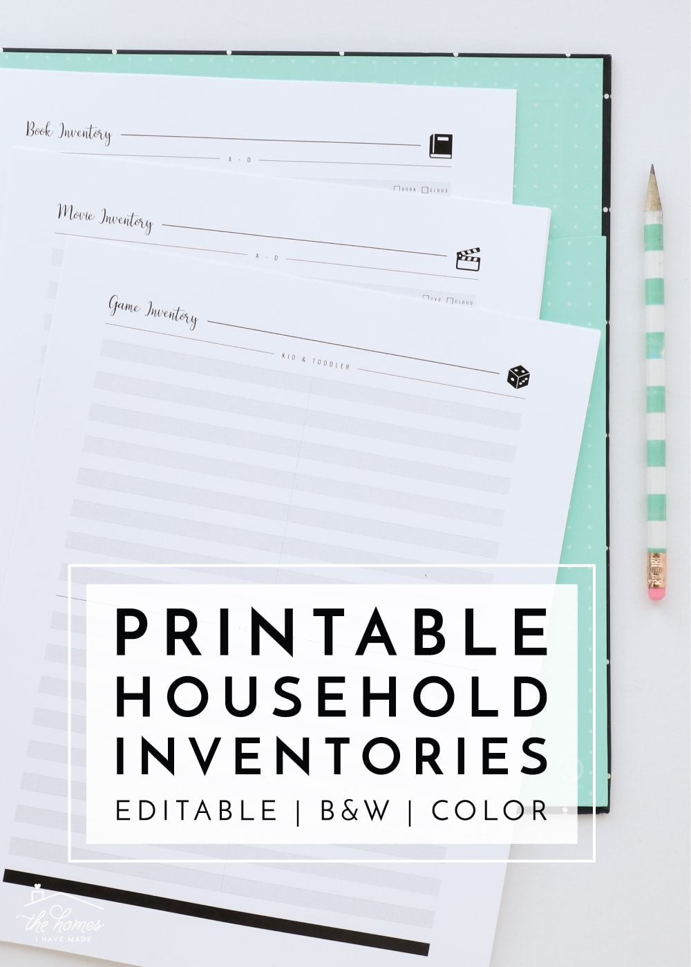 Looking for a quick and easy way to keep track of everything in your house? These Printable Household Inventories provide a spot to write it AAALLL down!