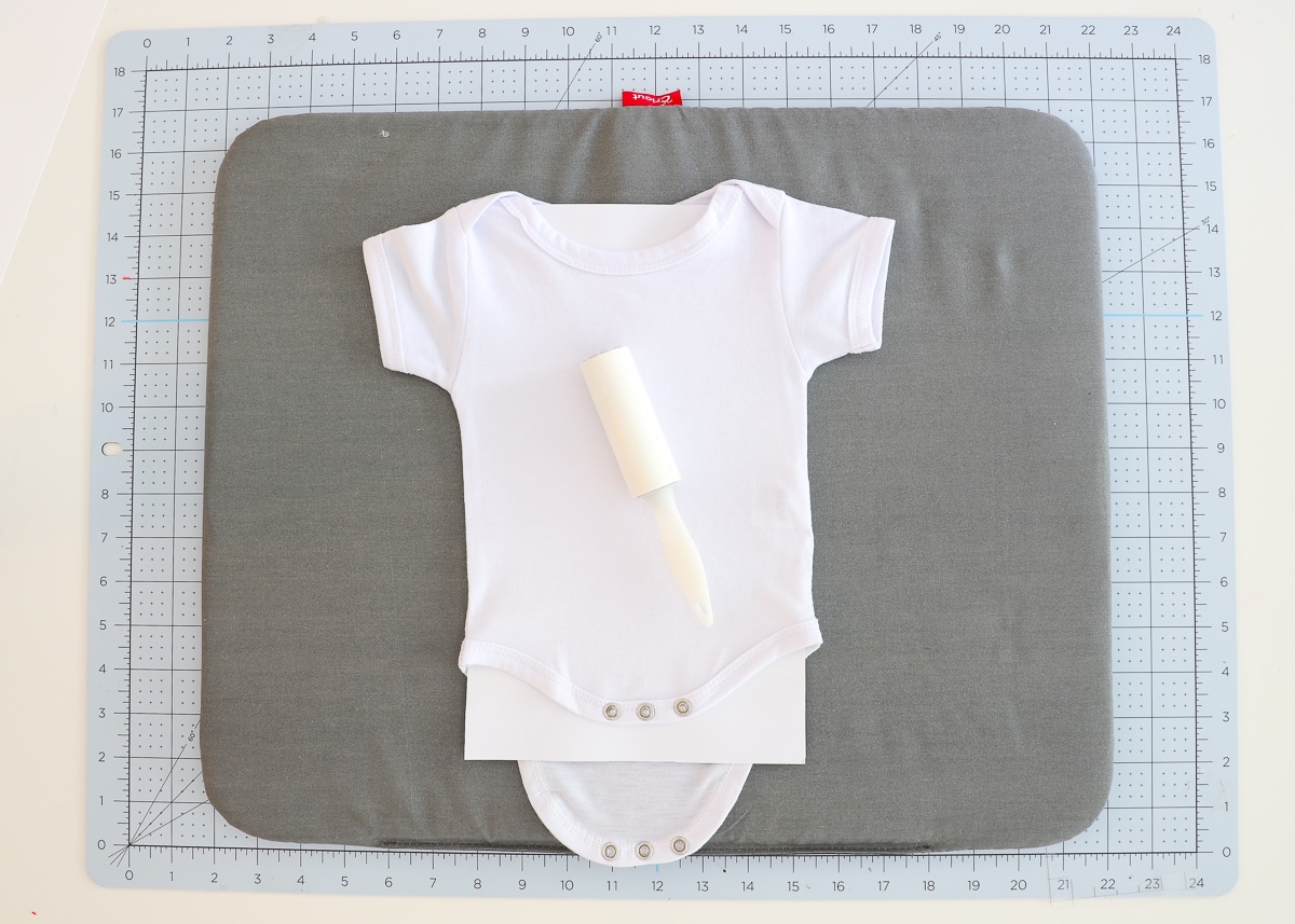 Infusible Ink Baby Body Suit on a Cricut EasyPress Mat