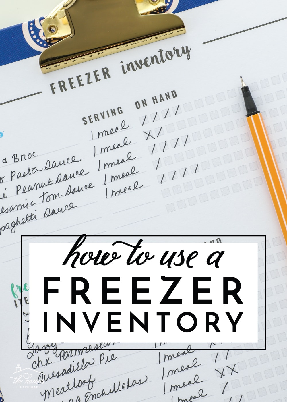 How to Use a Freezer Inventory