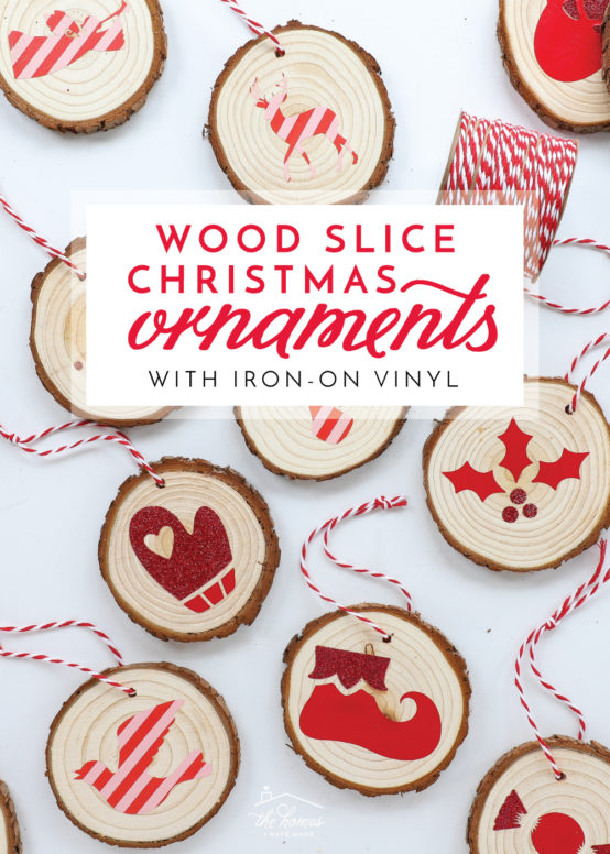 DIY Wood Slice Christmas Ornaments