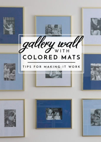 Gallery Wall with Colored Mats