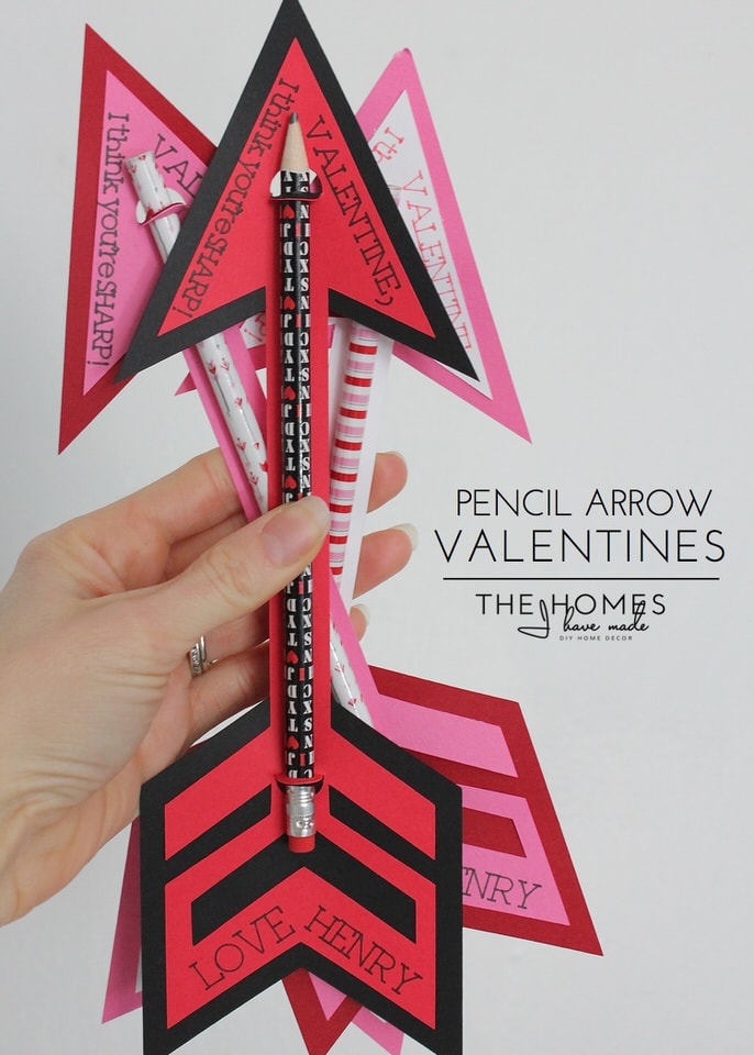 Pencil Arrow Valentines - The Homes I Have Made