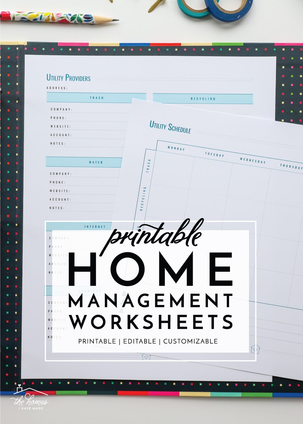 Home Management Worksheets