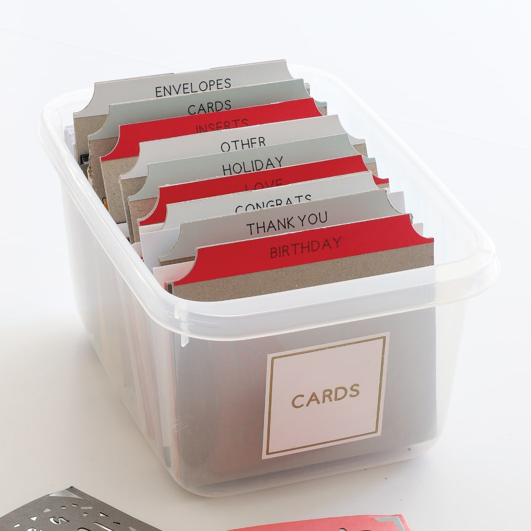 Greeting Card Storage Box Craft Photos Organizer Box for Envelopes  Scrapbook