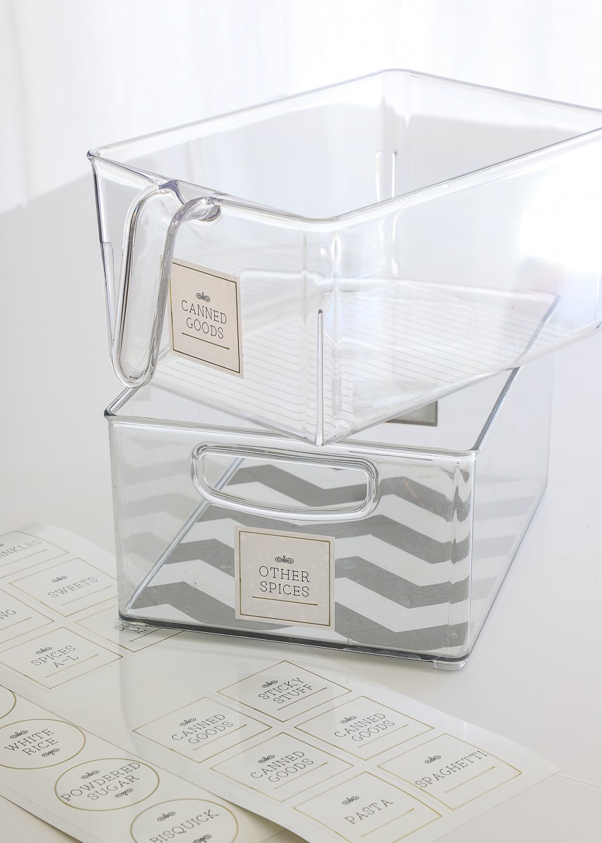 clear pantry bins with handles