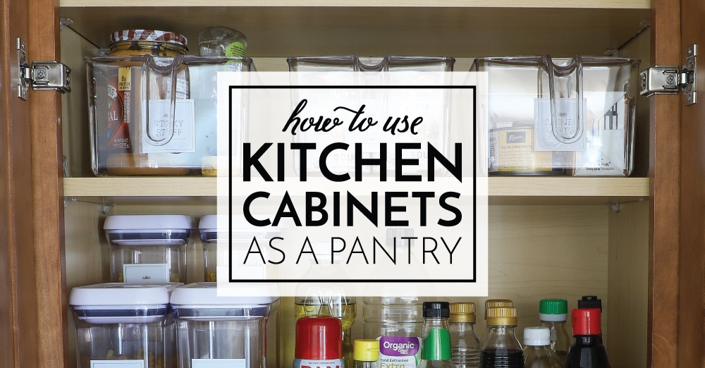 How To Organize a Cabinet Pantry