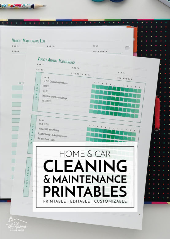 Cleaning & Maintenance Printables
