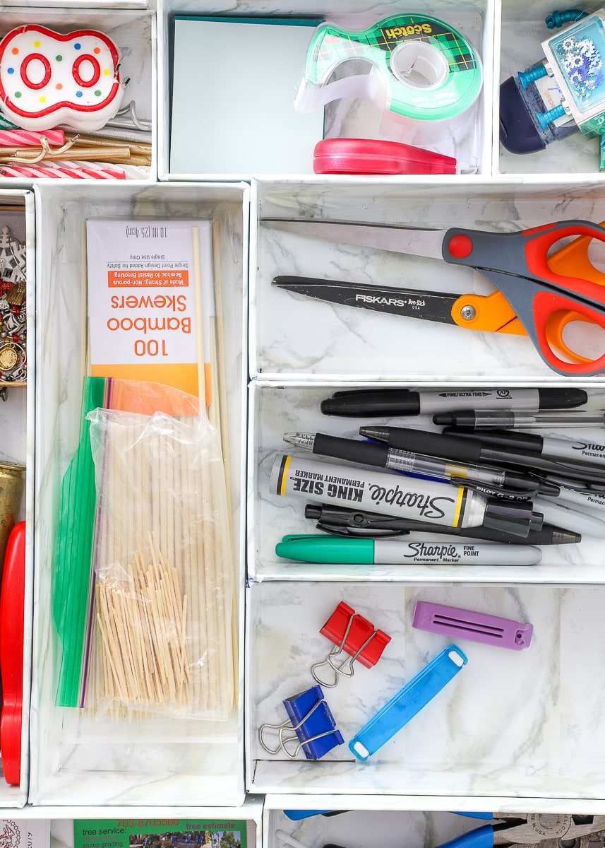Drawer Organizers with Cardboard Boxes