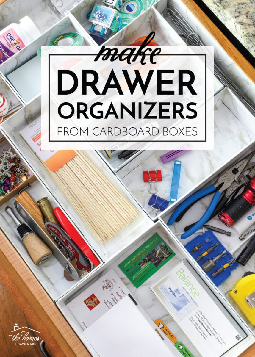 Make Drawer Organizers with Cardboard Boxes - The Homes I Have Made