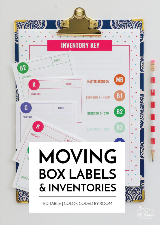 Printable Moving Box Labels