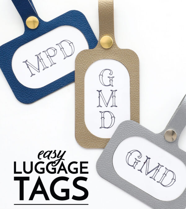 cricut luggage tags