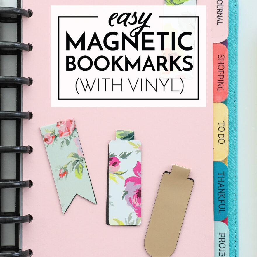 How to Make DIY Magnetic Bookmarks with Vinyl | The Homes I Have Made