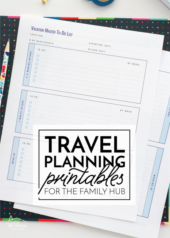 Travel Planning Printables