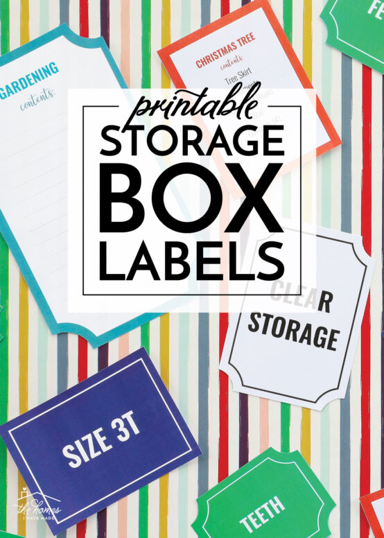 Printable Storage Box Labels
