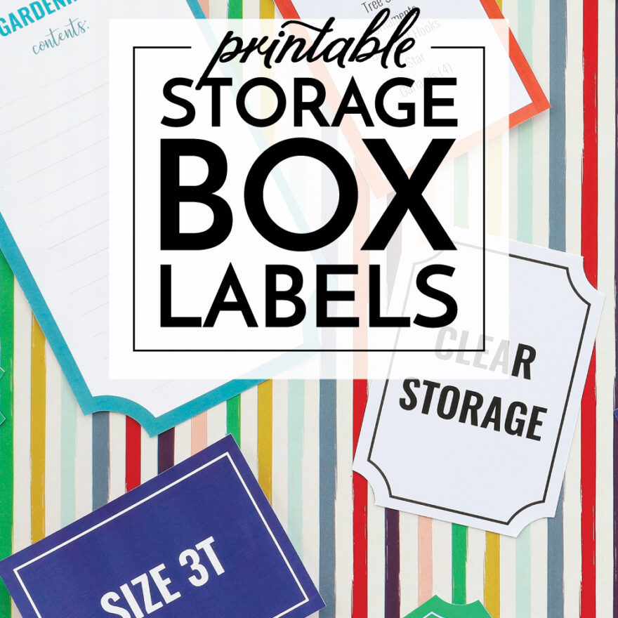 Storage Box Labels Template