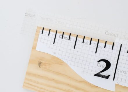 Apply the DIY Wall Ruler design to the wood board