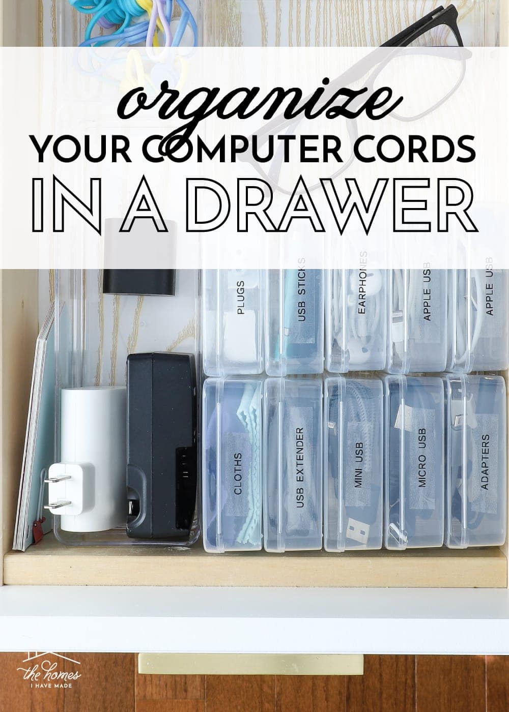 3 Ways To Organize Cords In A Drawer The Homes I Have Made