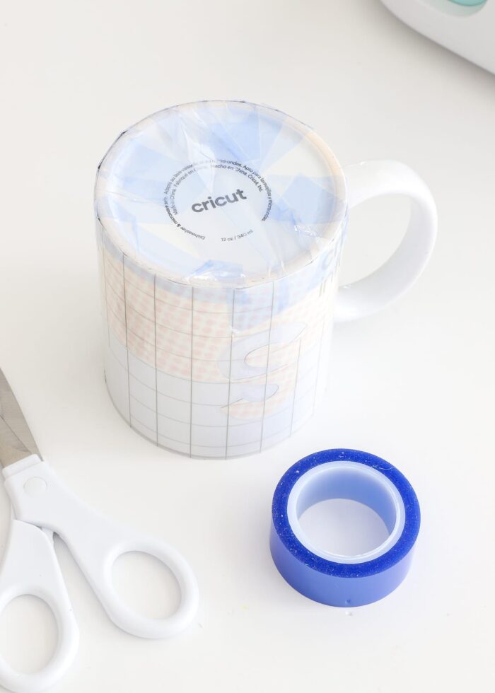 White mug with Heat Resistant Tape
