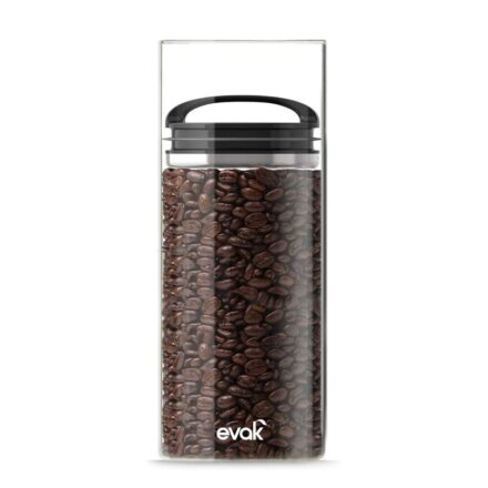 clear coffee bean canister
