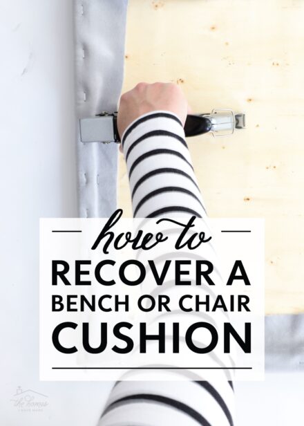 How to Recover a Chair or Bench Cushion - The Homes I Have Made
