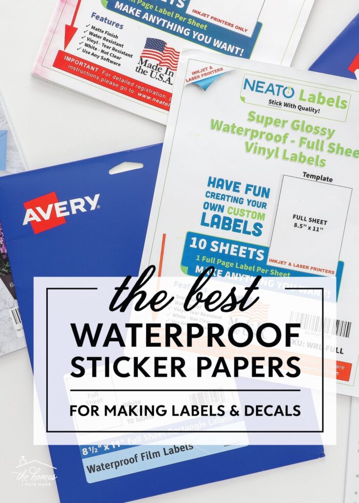 A variety of waterproof sticker papers and printable vinyls.