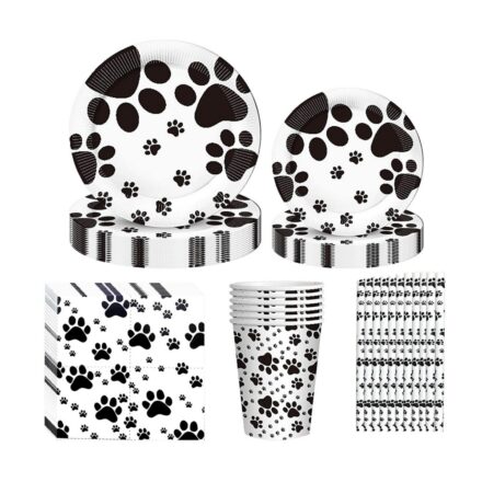 Paw print party supplies