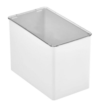 mDesignBin Box with Attached Lid (White)