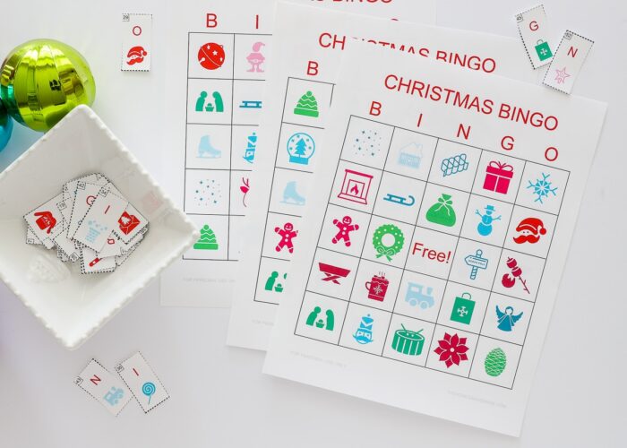 Printable Christmas Bingo Cards with Calling Cards