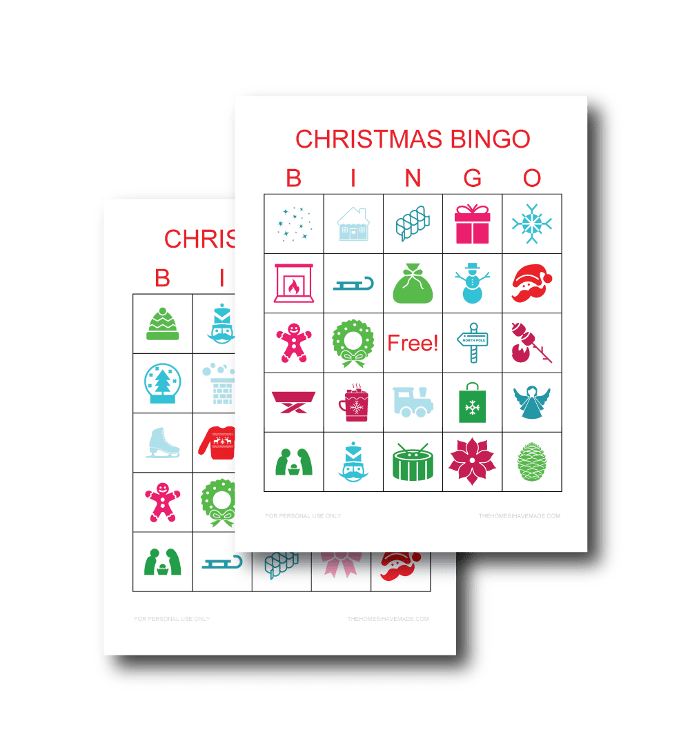 Free Printable Christmas Bingo Cards The Homes I Have Made