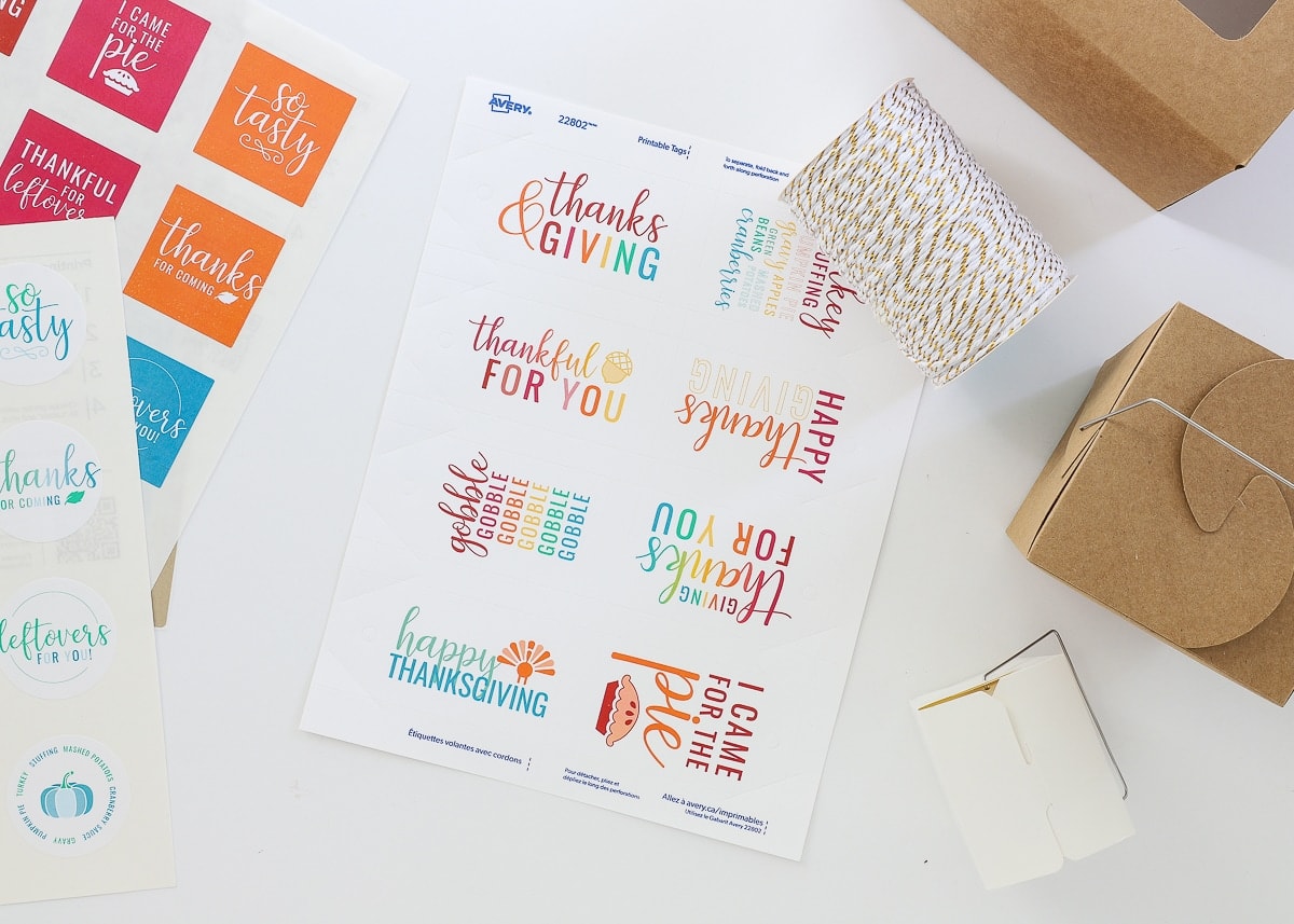 Printable Thanksgiving Leftovers Labels &amp; Stickers